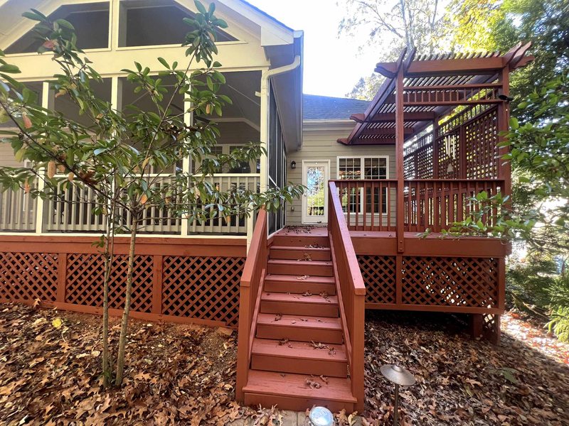 Custom deck and stairs built by SouthEnd Painting in Charlotte